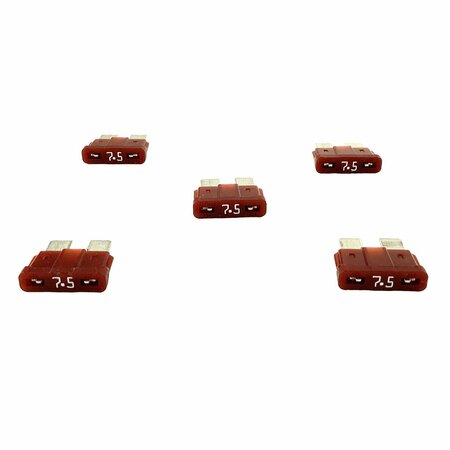 LITTELFUSE Fuse, Ato Std And Smart Glow Blade, Brown, 7.5A, Carded 0ATO07.5VP